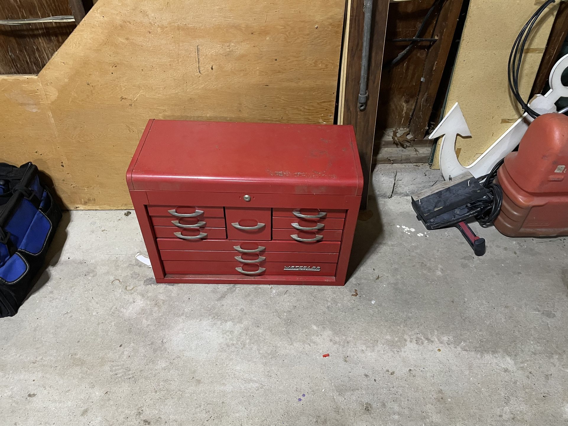 Vintage Waterloo JL 1000 Ten Drawer Locking Tool Chest