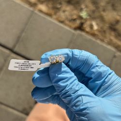 Moissanite & Gold Earrings 