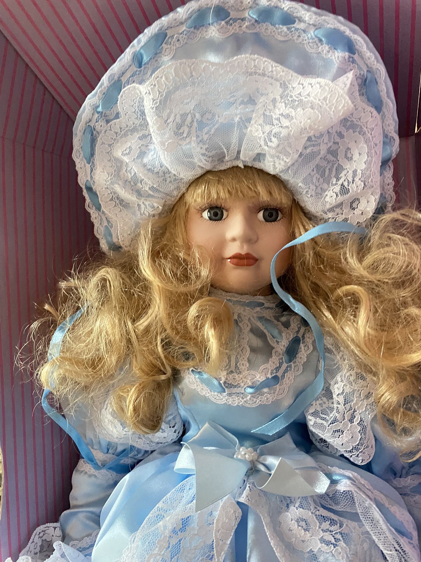 Hand painted porcelain doll