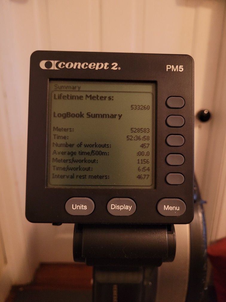 Concept 2 Rower With PM5. Single User Low Hours