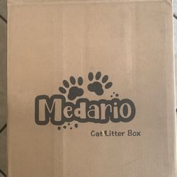 Medario Foldable Large Cat Litter (20”c16”x16” With Mat