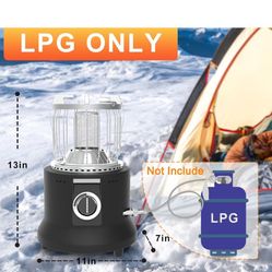 Buyplus Outdoor Heater, 13000 BTU Indoor Outdoor Heater, 2-in-1 Portable Outdoor Heater Indoor with Handle, Patio Outdoor Heater for Tent, Ice Fishing