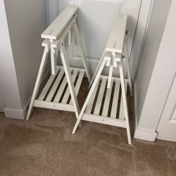 IKEA White Trestle/birch 