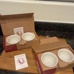 Longaberger Set of 2 Dessert Bowls - Heirloom