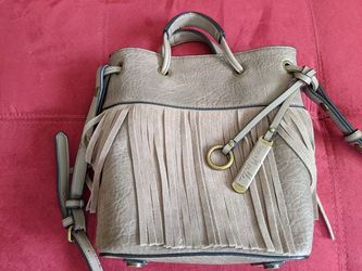 Fun Taupe Fringe Simply Noelle Purse-practically on used perfect condition