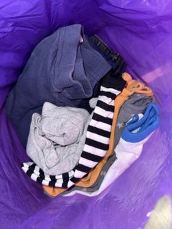 Bag of baby boy clothes