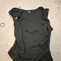 Shein Black Square Neckline Size XS