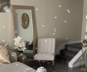 Beige/ gold chair