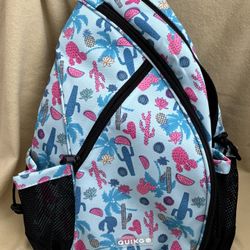 Pickleball Bag W/Adj Reversible Sling Bags w/Fence Hook