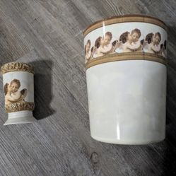 Baby Angel Trash Can And Toothbrush Holder