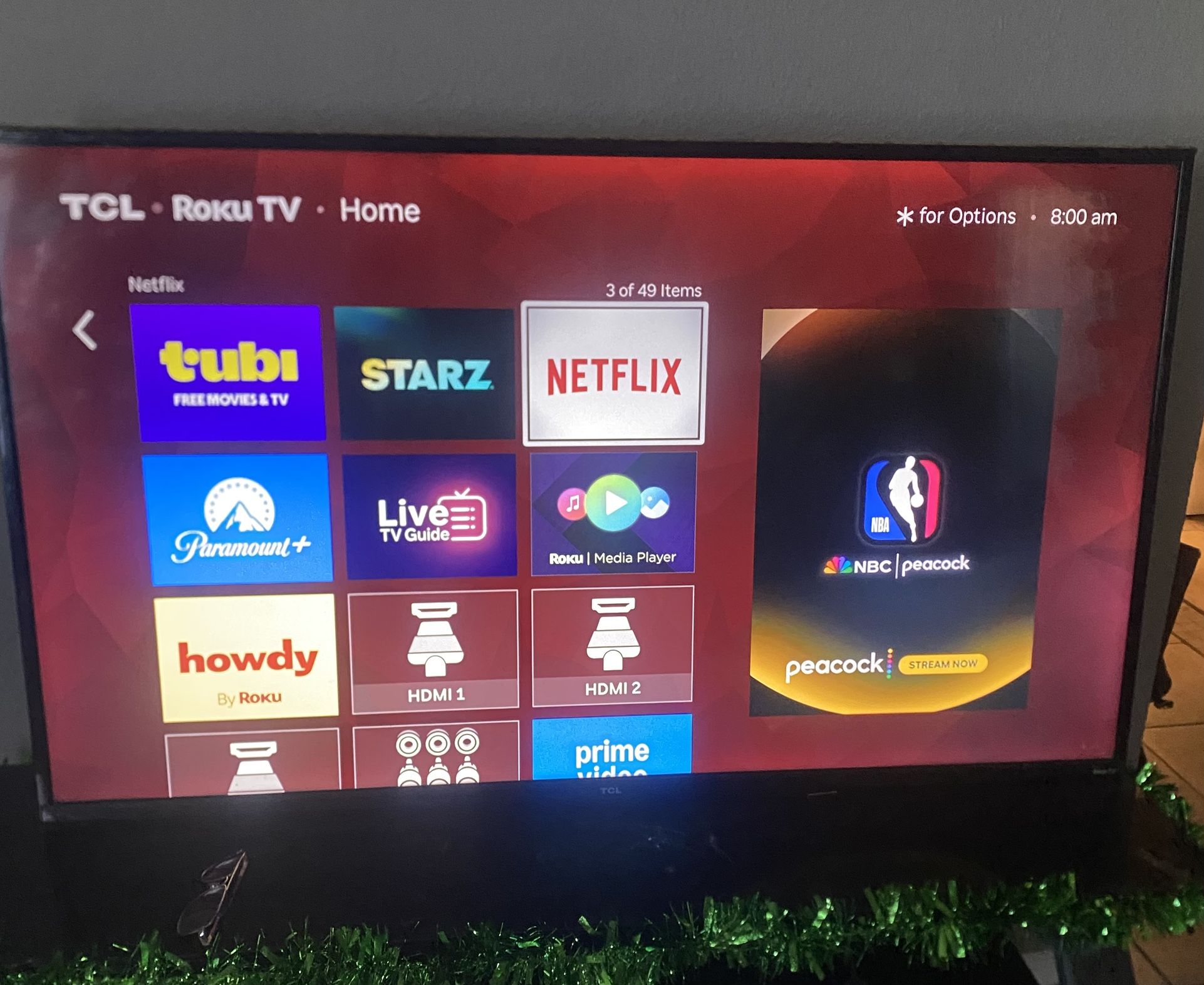 50" TCL Smart Roku tv