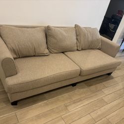 Beige sofa