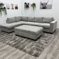 Gray Sectional Couch - Free Delivery
