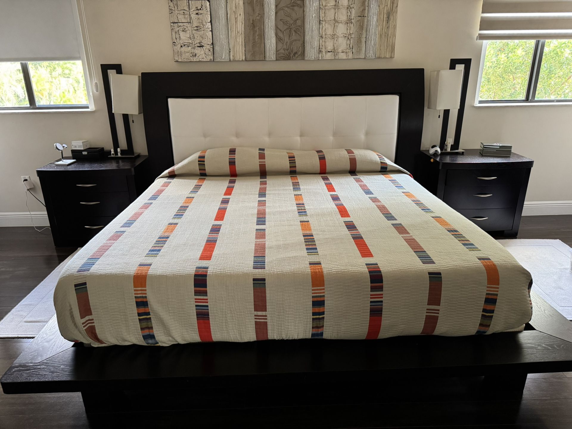 King Bed Frame And Night Tables