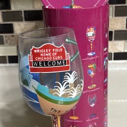 Chicago Wine Glass Designed By Lolita New Collectible 