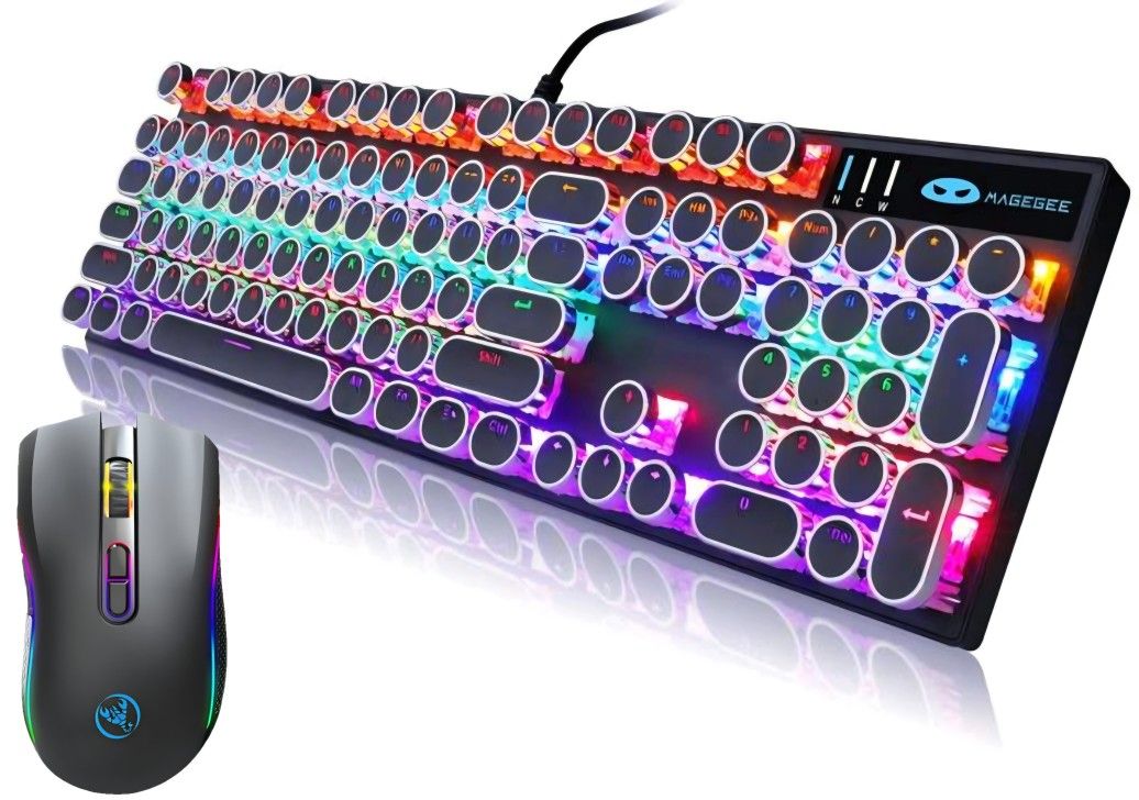 Wired Mechanical Gaming Keyboard & Wireless Gaming Mouse