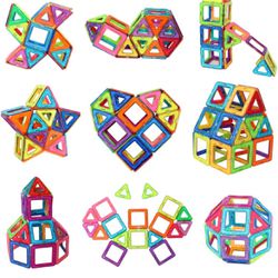 Magnetic Tiles, Building Blocks STEM Toys, Educational Construction Toys Set for Toddlers Learning and Kids Aged 3+