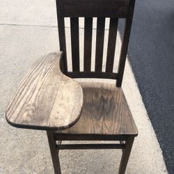 Vintage Wooden School Chair/Desk