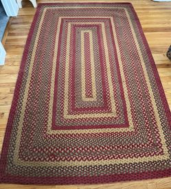 Vintage Wool Braided Rug 5’ x 8’