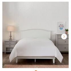 Colemont White Wood King Platform Bed Frame