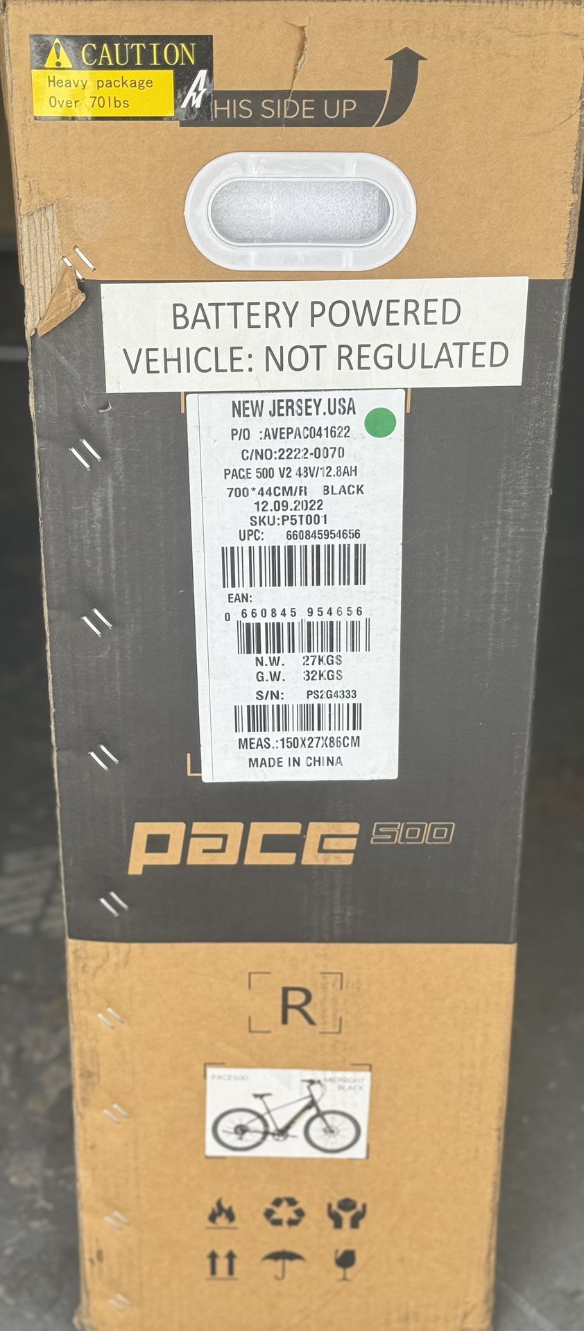 Aventon  Pace 500.2 Ebike e-bike Midnight Black Brand New In Box