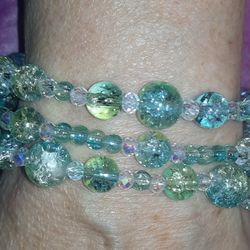 CRACKLE GLASS JEWELRY SET