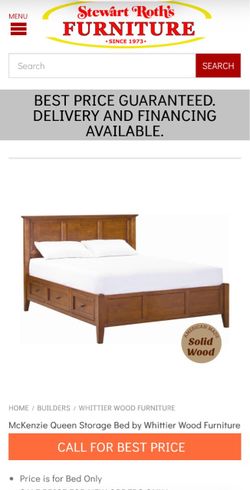 McKenzie Queen Storage Bed by Whittier Wood