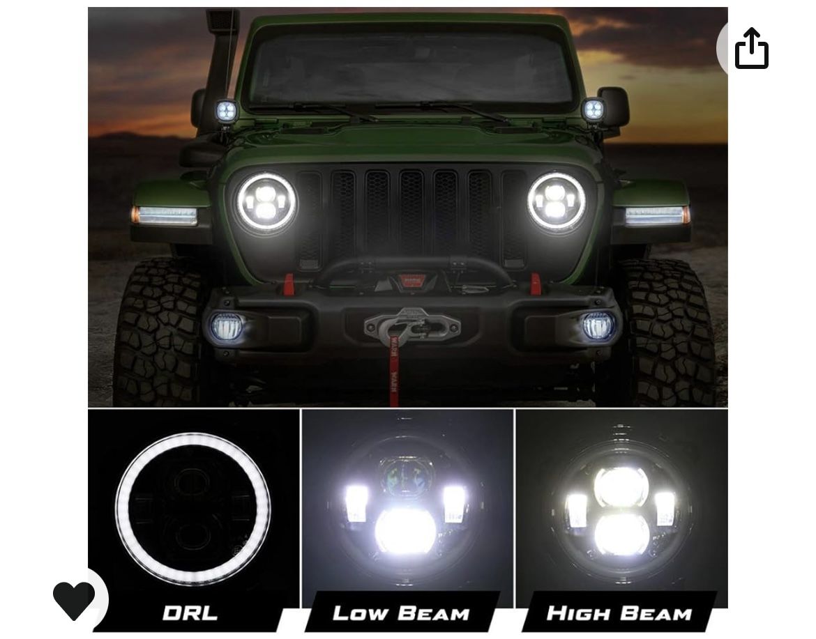 Jeep Wrangler LED Headlights