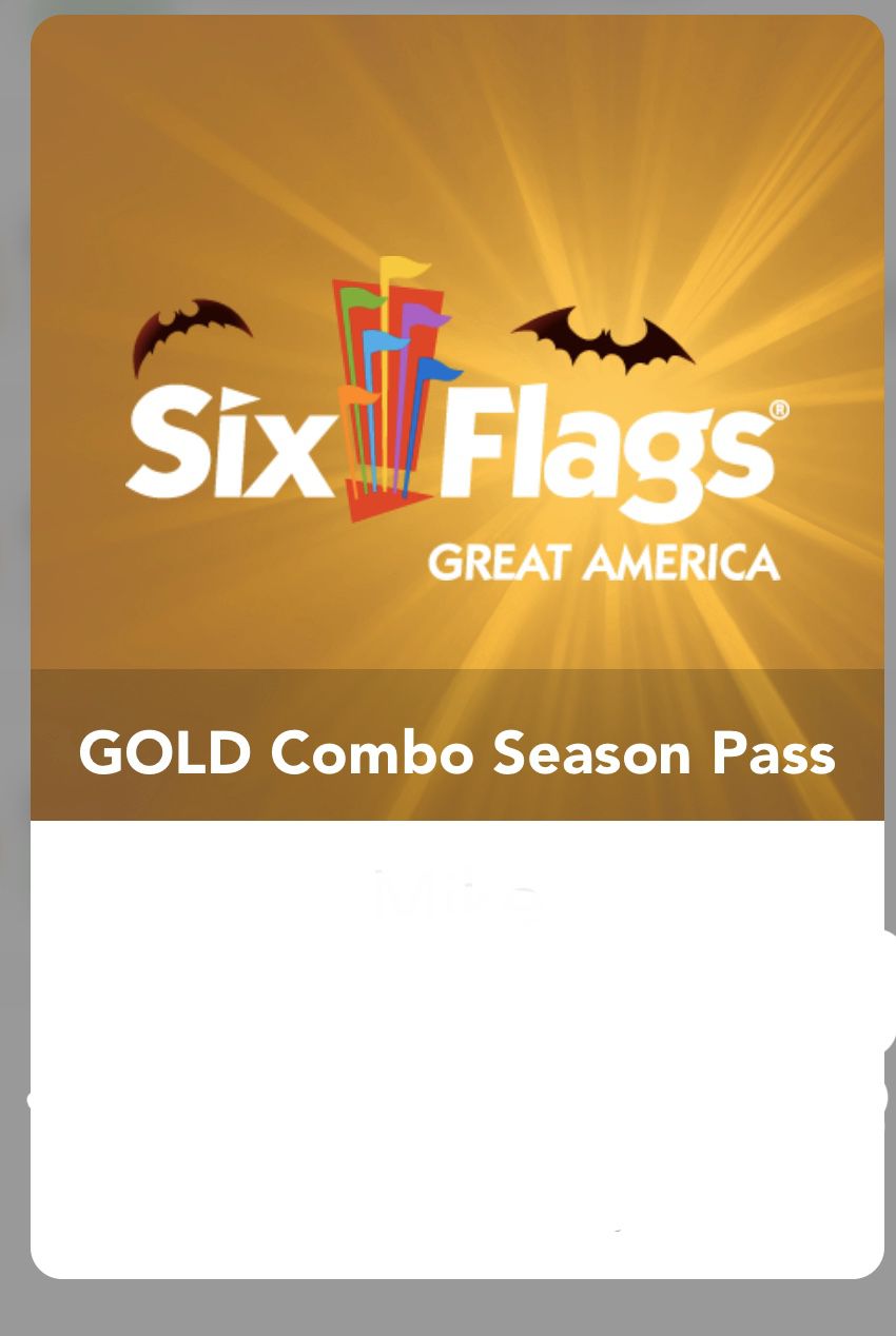 Six flags great America 2020 Gold Season pass