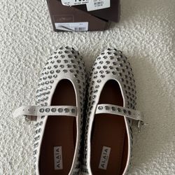 ALAÏA Suede Embellished Ballet Flats Size 40.5 EU 10.5 US