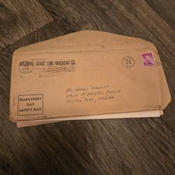 Antique Railroad Atlantic Coast Line Company 1960s Letter 