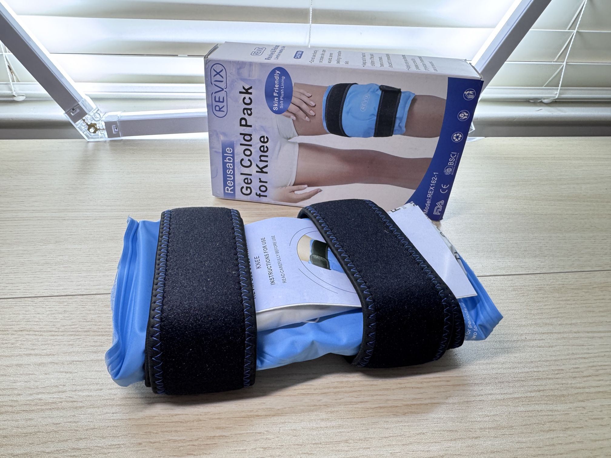 Brand New REVIX Ice Pack for Knee Pain Relief, Reusable Gel Ice Wrap for Leg Injuries, Swelling, Knee Replacement Surgery, Cold Compress SKU132-S1