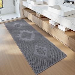 COCOER Waffle Bathroom Runner Rug