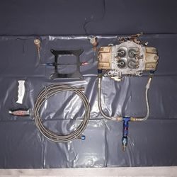 Holley 750 Double Pumper And NOS Plate 