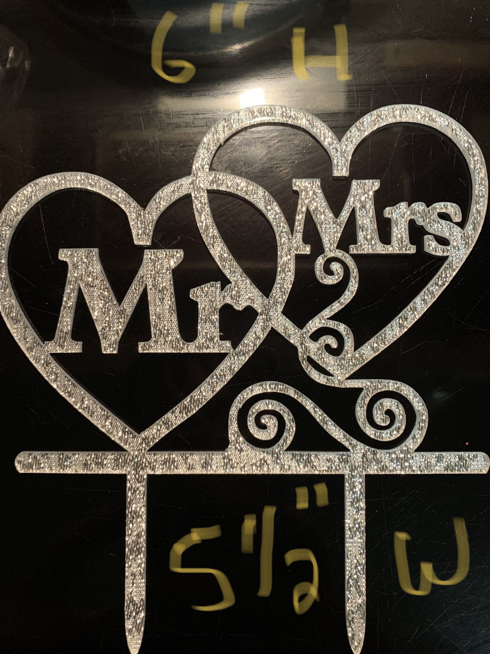 Mr. & Mrs. Cake Topper