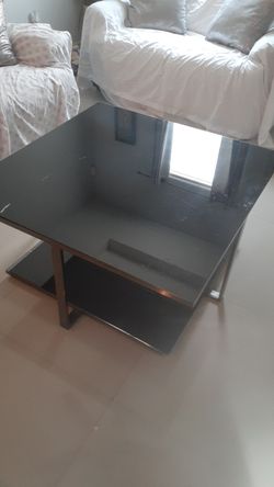 Glass coffee table