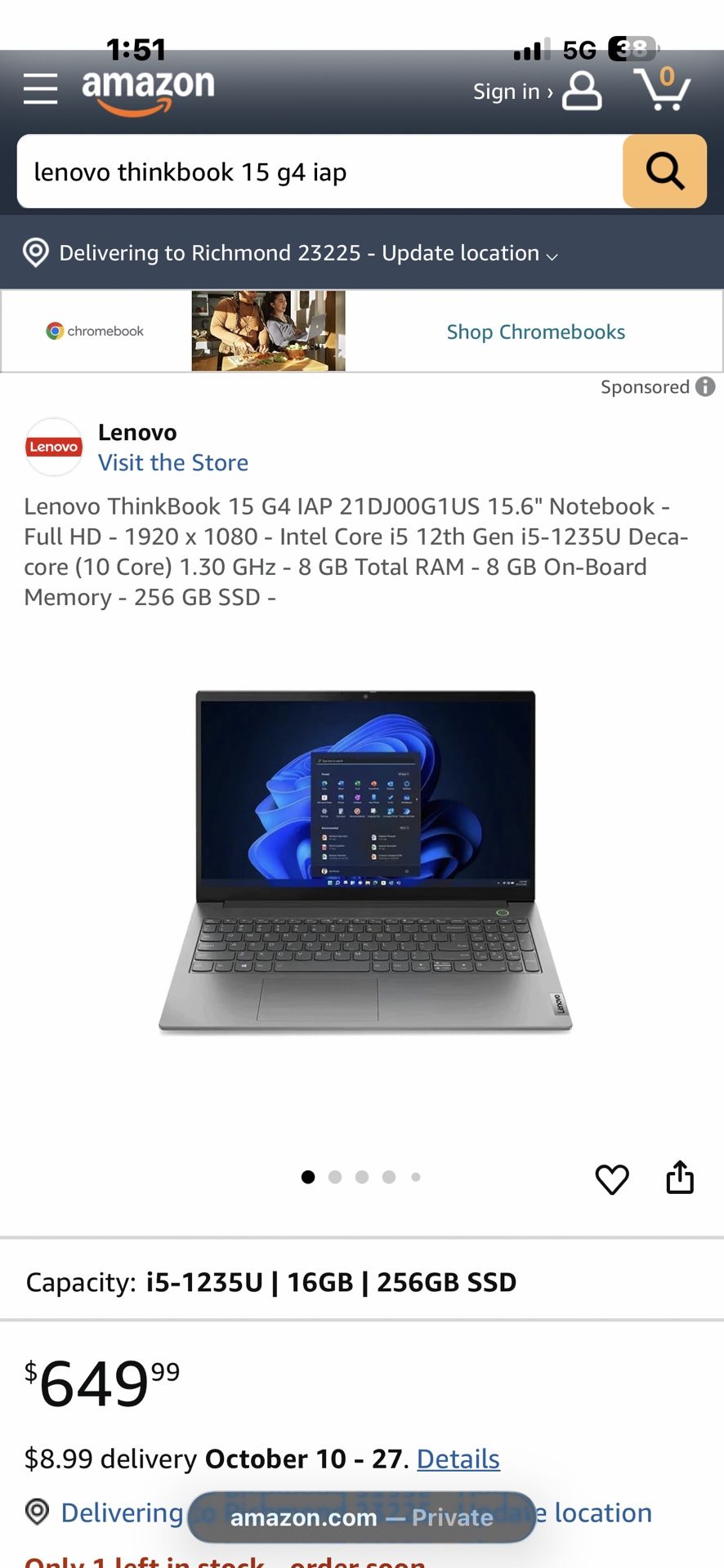 Ultra Thin Lenovo Thinkbook 15 G4 Laptop