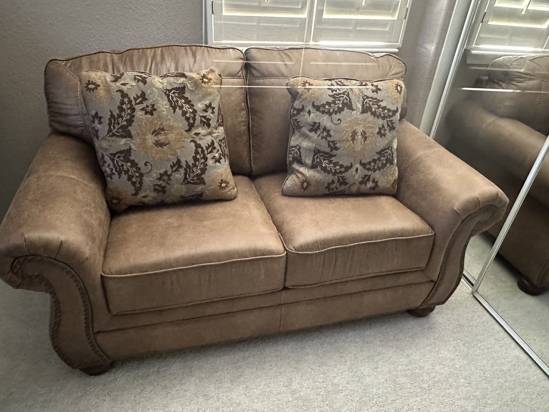 Brown Loveseat