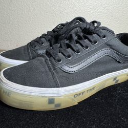 Pre-Owned Vans Old Skool Off The Wall Black Unisex Shoes Sneakers Size M-4 W-5.5