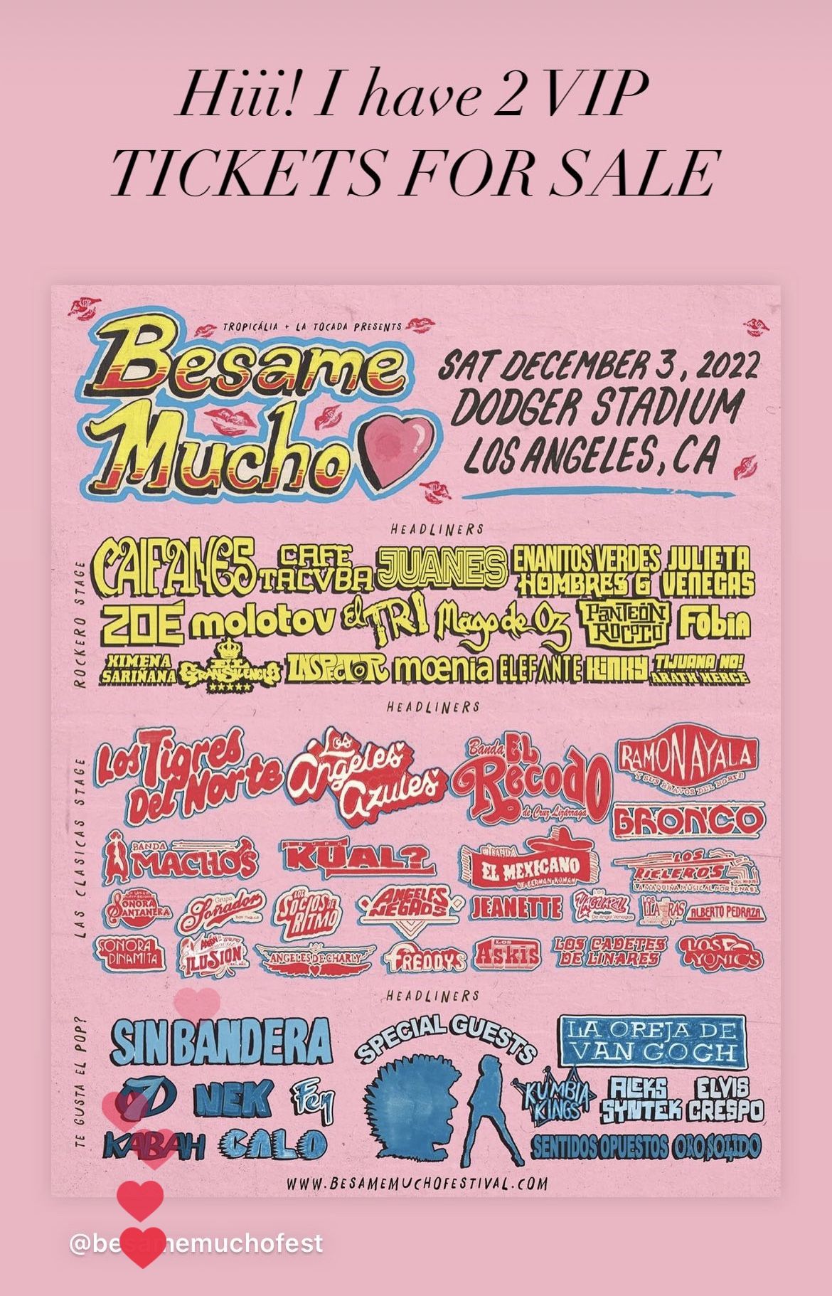 2 VIP tickets Available