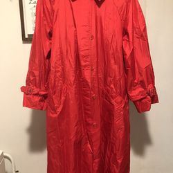 Womens Red Raincoat 