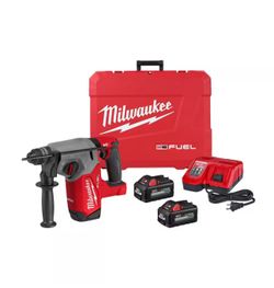 Milwaukee M18 FUEL 1" SDS Plus Rotary Hammer Kit w/ 2 Batteries & Hard Case