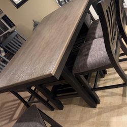 7 Piece Counter Height Dining Set With Storage Shelves Brand New In Box Firm Price $740 Financing Available 