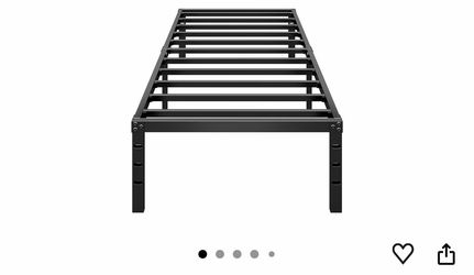 Twin Metal Bed Frame – 18” Heavy Duty Platform Bed – Like New