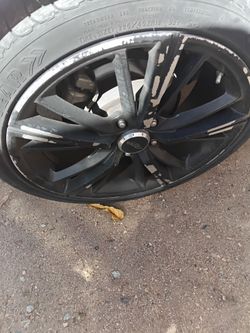 18-Inch Black Alloy Wheel with Tire 225/40ZR18
