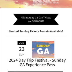 Day Trip Sunday Ticket 