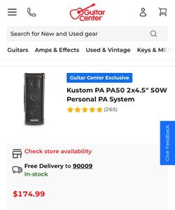 Kustom PA PA50 2x4.5" 50W Personal PA System