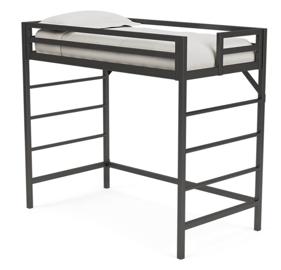 Loft Bed - Steel, White