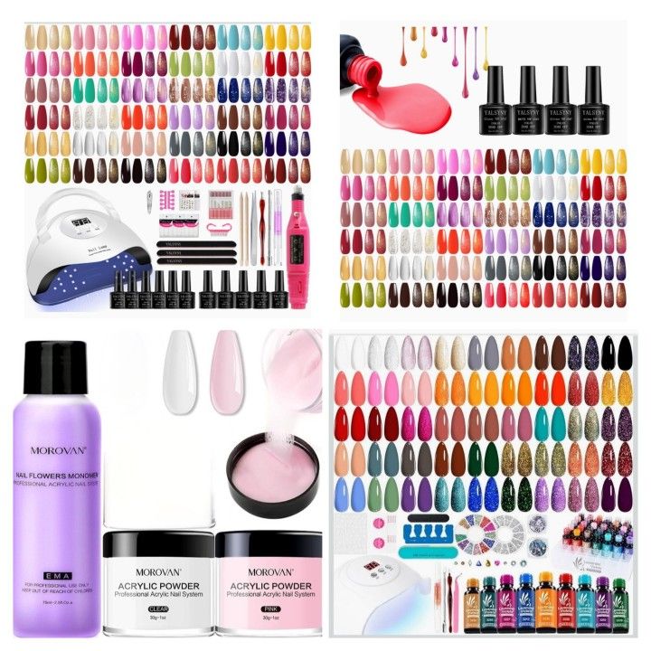 Professional 90 Pcs Gel Nail Kit w/UV LED Nail Drill