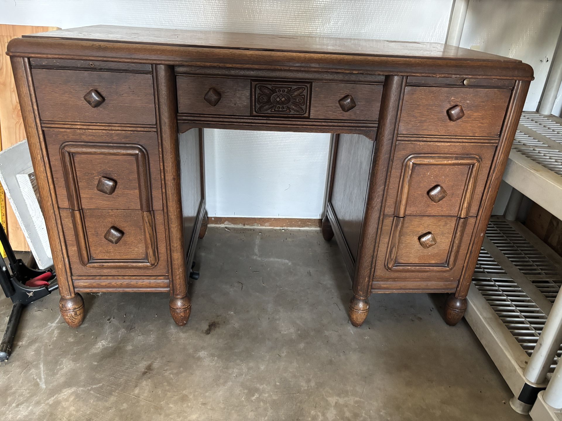Beautiful Old Solid Wood Desk